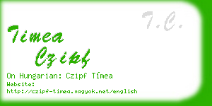 timea czipf business card